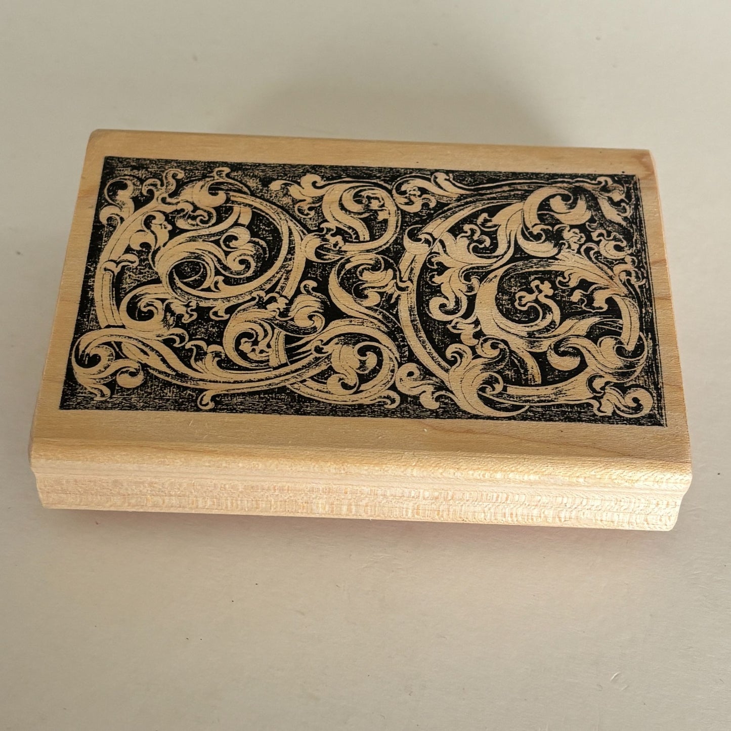 A Stamp In The Hand Rubber Stamp Ornate Scroll Pattern Swirls Scrollwork Cardmaking Baroque