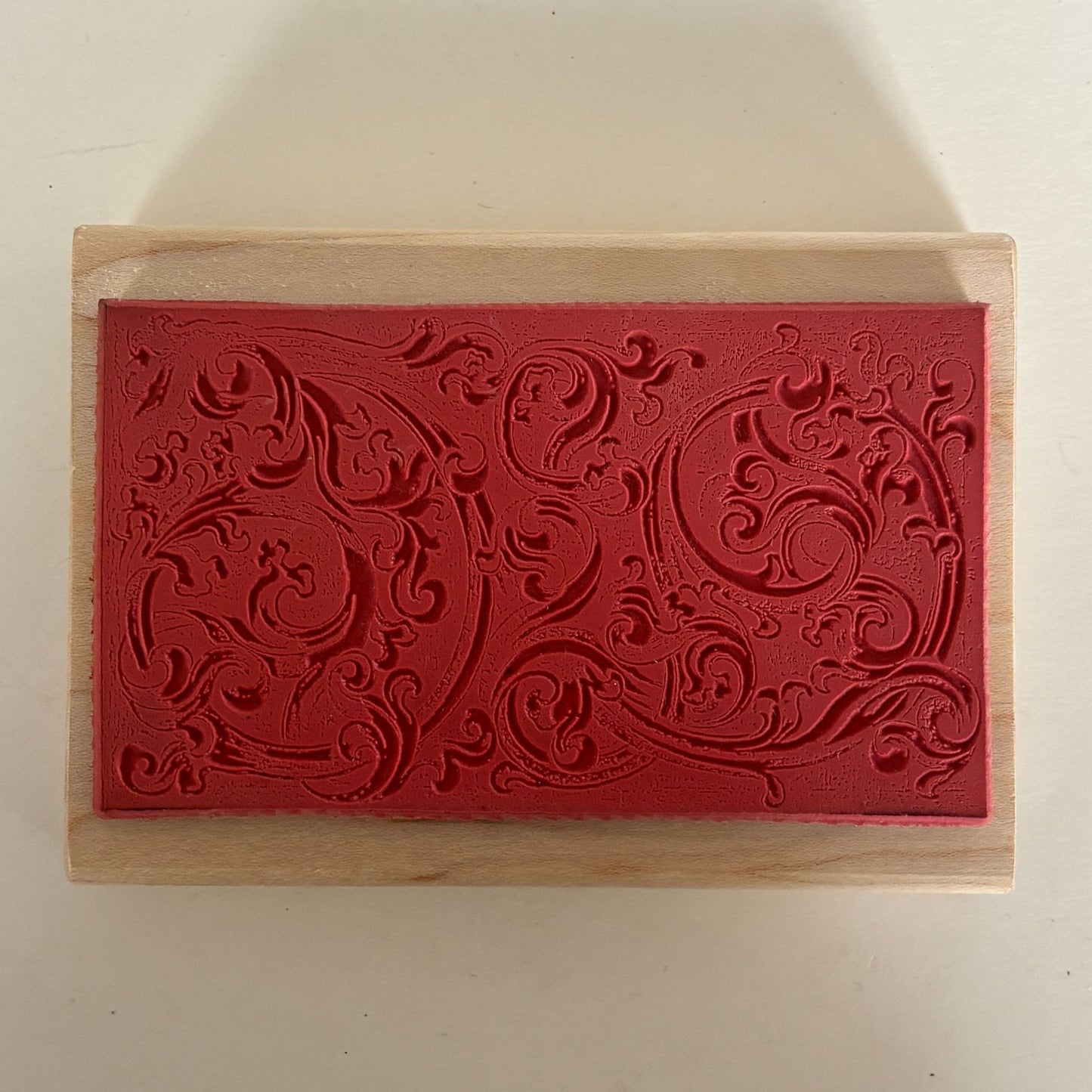 A Stamp In The Hand Rubber Stamp Ornate Scroll Pattern Swirls Scrollwork Cardmaking Baroque