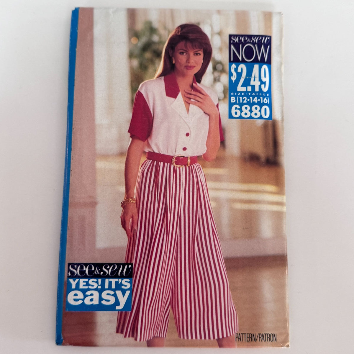 Butterick Sewing Pattern 6880 Culotte Dress Wide Leg Summer 90s Size 12-16 Uncut Vintage