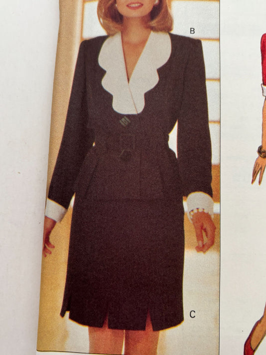 Butterick Sewing Pattern 6587 Power Suit Officewear Skirt Career Work 12-16 UC