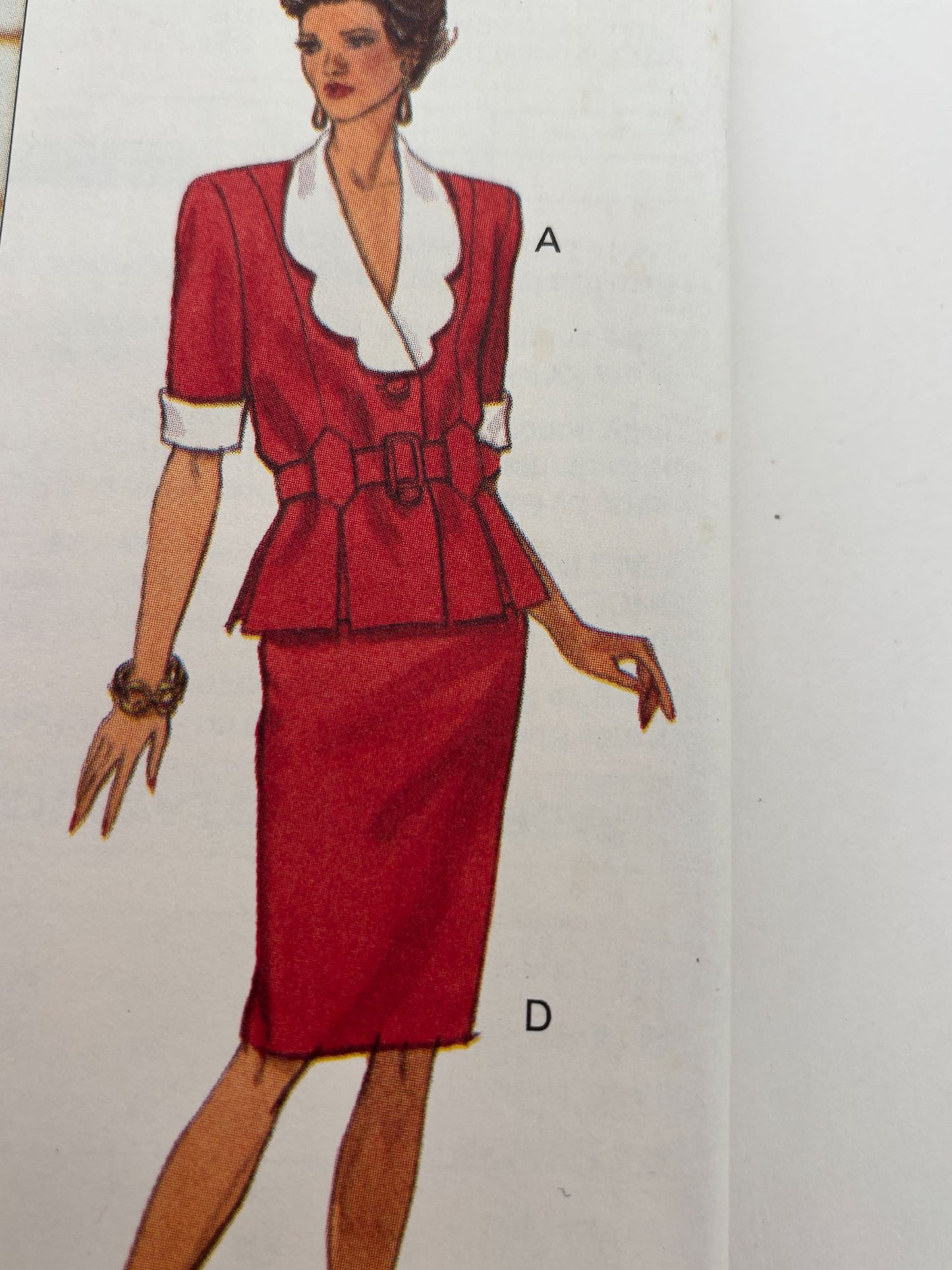 Butterick Sewing Pattern 6587 Power Suit Officewear Skirt Career Work 12-16 UC