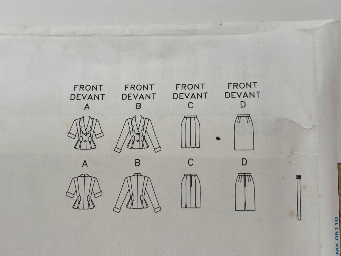 Butterick Sewing Pattern 6587 Power Suit Officewear Skirt Career Work 12-16 UC