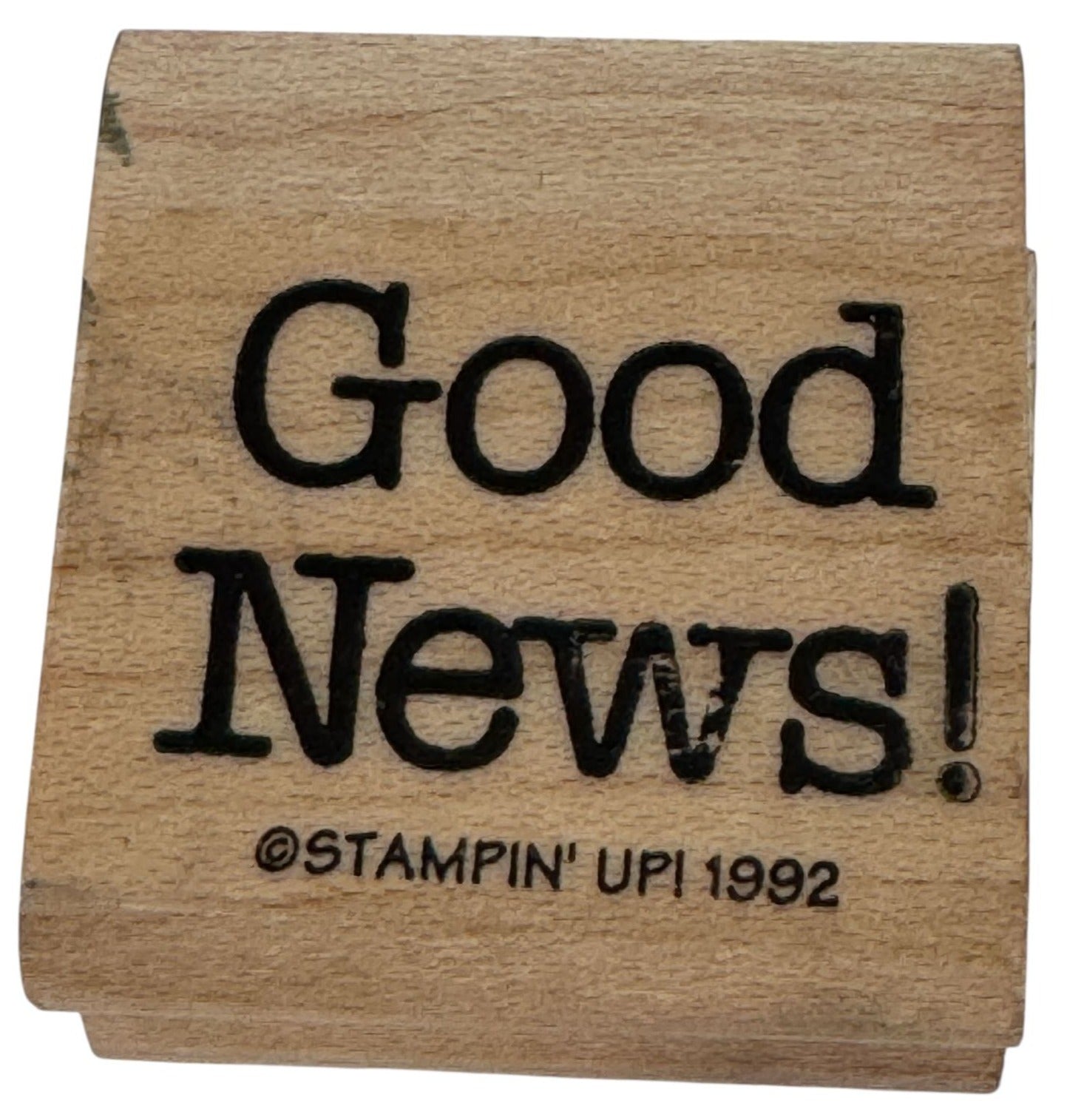 Stampin Up Rubber Stamp Good News Celebration Baby Announcement Card Making Word