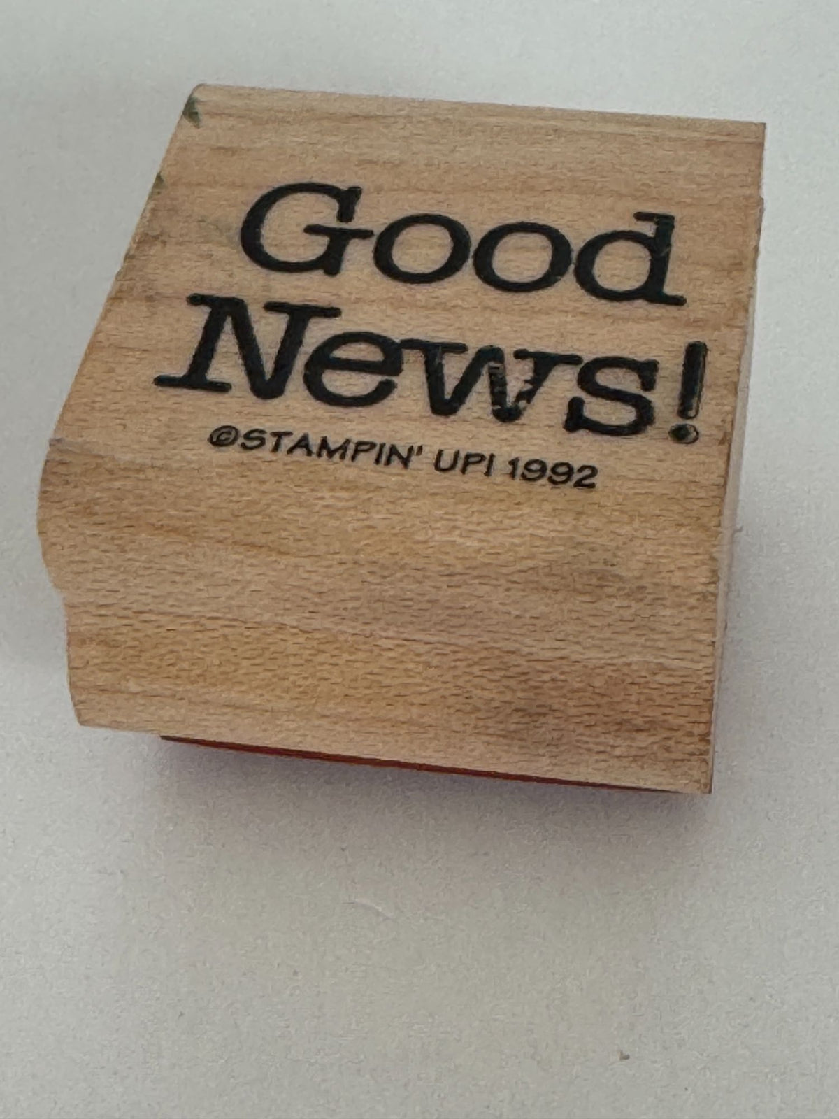 Stampin Up Rubber Stamp Good News Celebration Baby Announcement Card Making Word