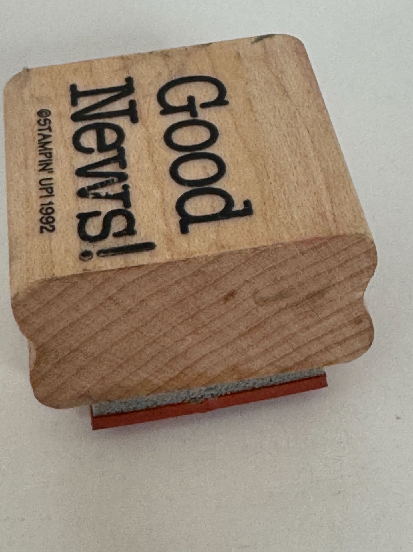Stampin Up Rubber Stamp Good News Celebration Baby Announcement Card Making Word