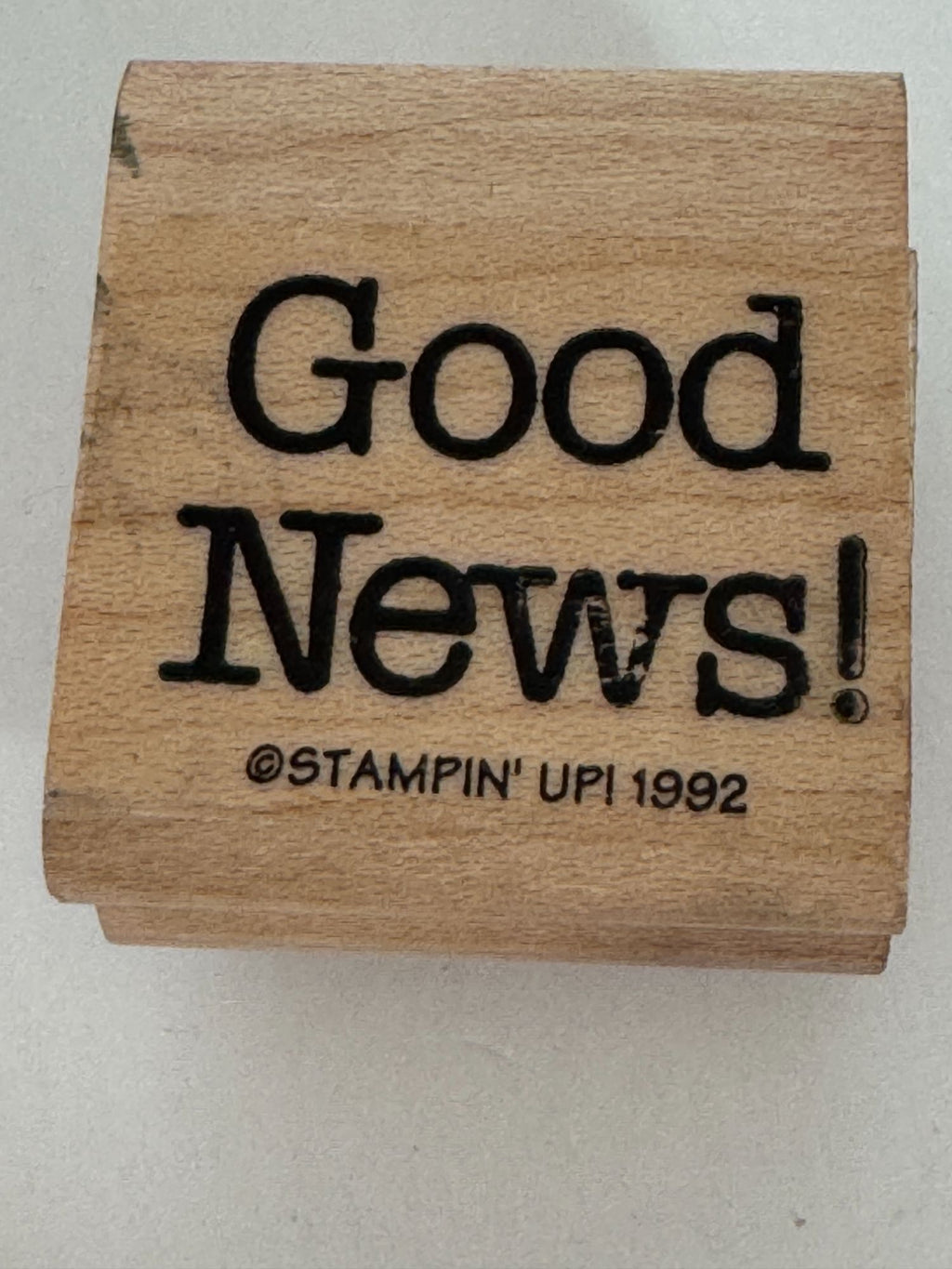 Stampin Up Rubber Stamp Good News Celebration Baby Announcement Card Making Word