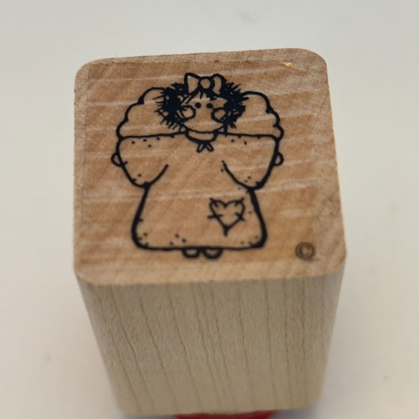 DOTS Rubber Stamp Christmas Country Angel Patches Gift Tag Card Making 1 Inch