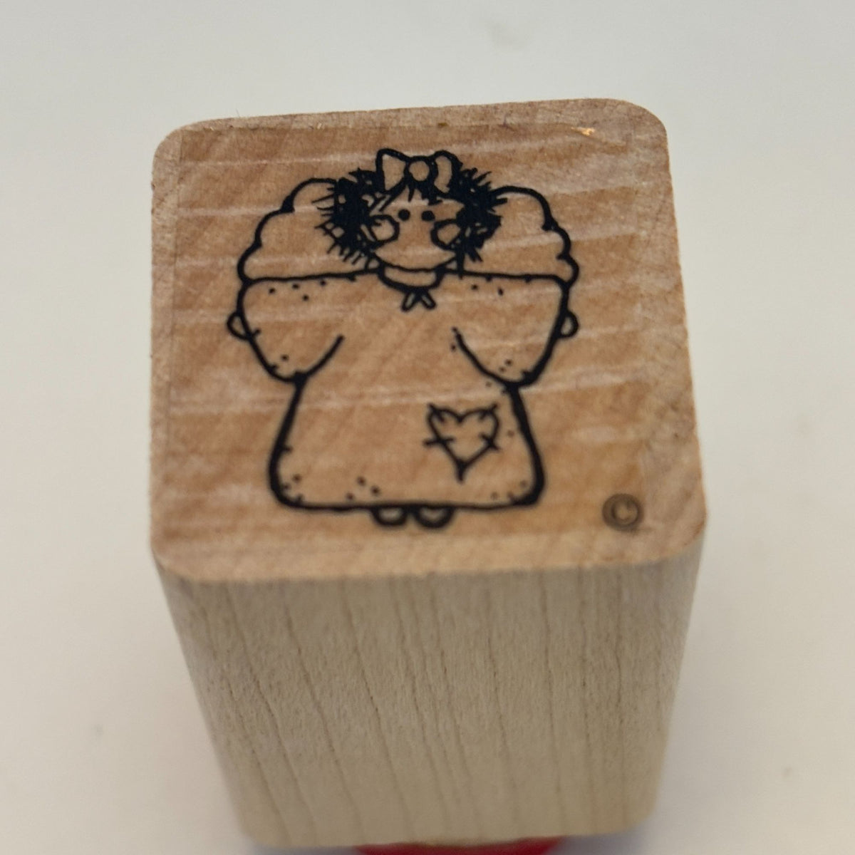 DOTS Rubber Stamp Christmas Country Angel Patches Gift Tag Card Making 1 Inch