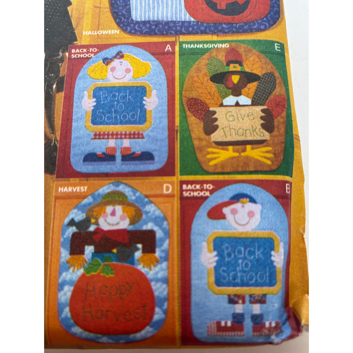 Butterick Sewing Pattern 6242 Fall Door Decorations Halloween Thanksgiving UC