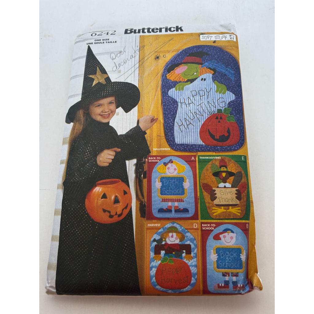Butterick Sewing Pattern 6242 Fall Door Decorations Halloween Thanksgiving UC