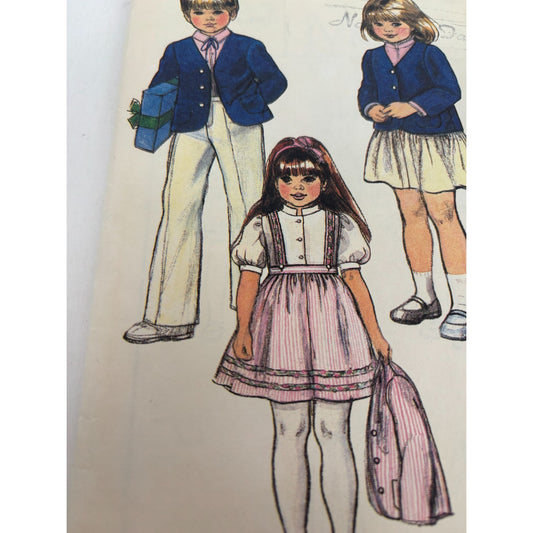 McCalls Sewing Pattern 7882 Toddler Spring Outfit Jacket Skirt Shorts 3T Uncut
