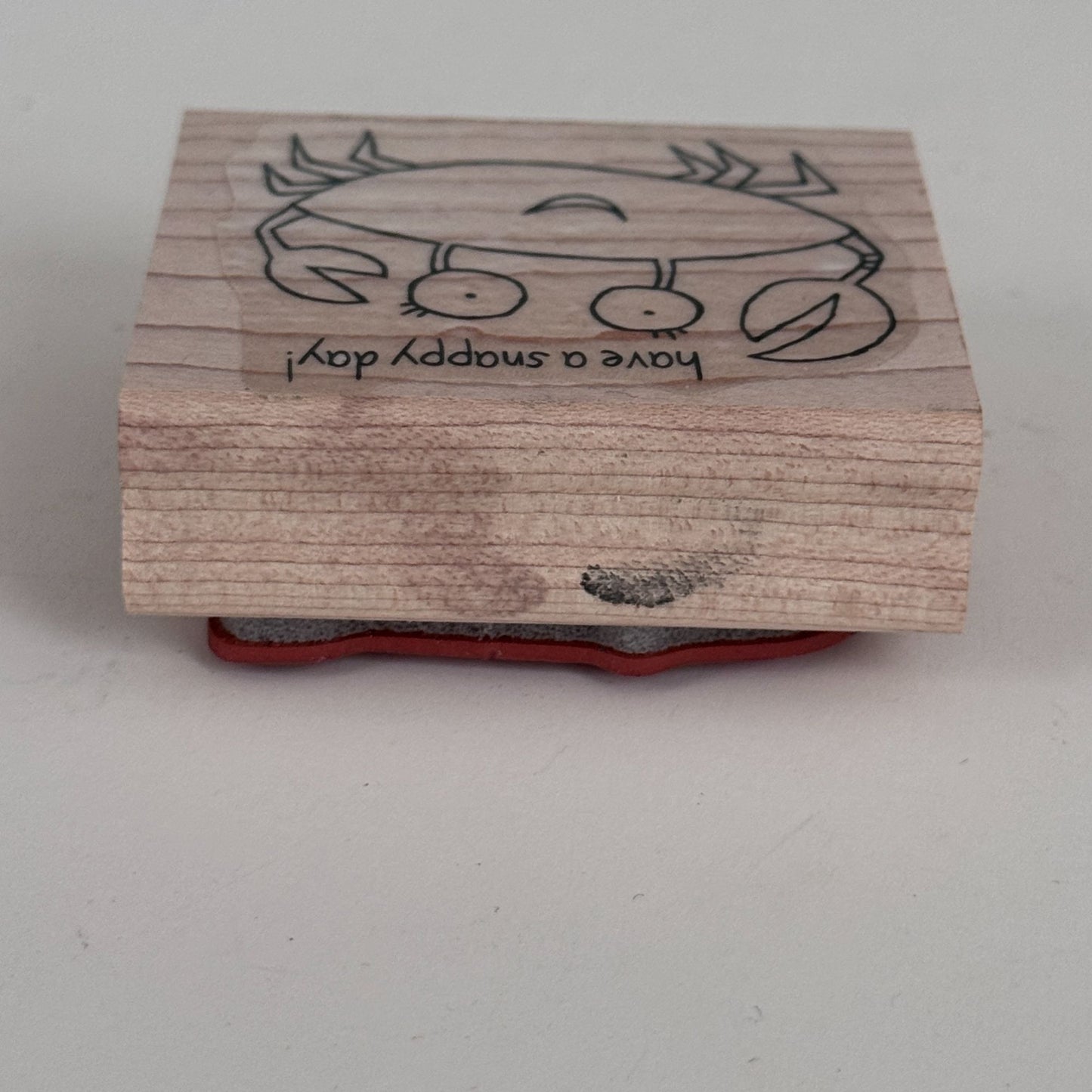 Stampin Up Rubber Stamp Crab Pun Have A Snappy Day Beach Funny Animal Cardmaking