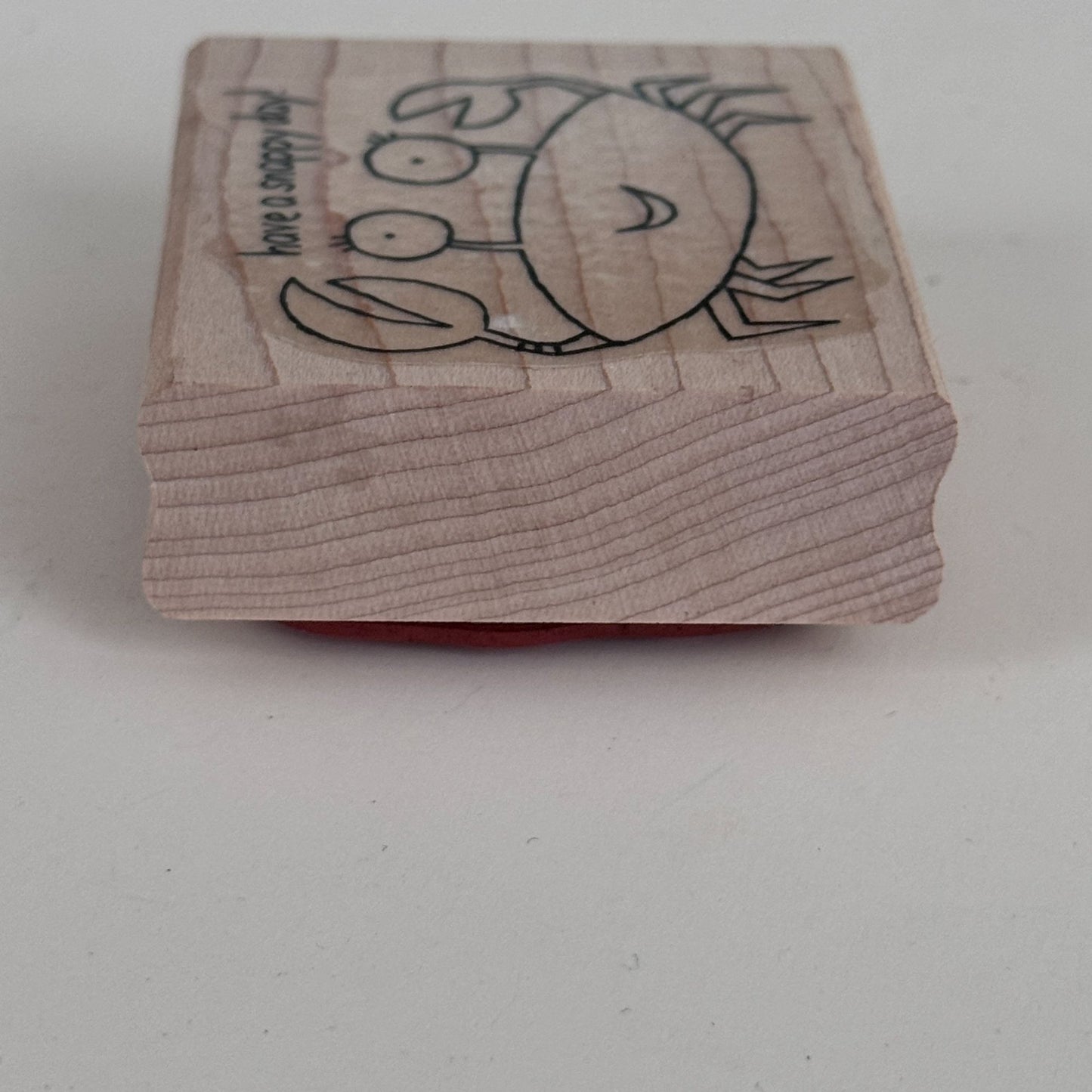 Stampin Up Rubber Stamp Crab Pun Have A Snappy Day Beach Funny Animal Cardmaking
