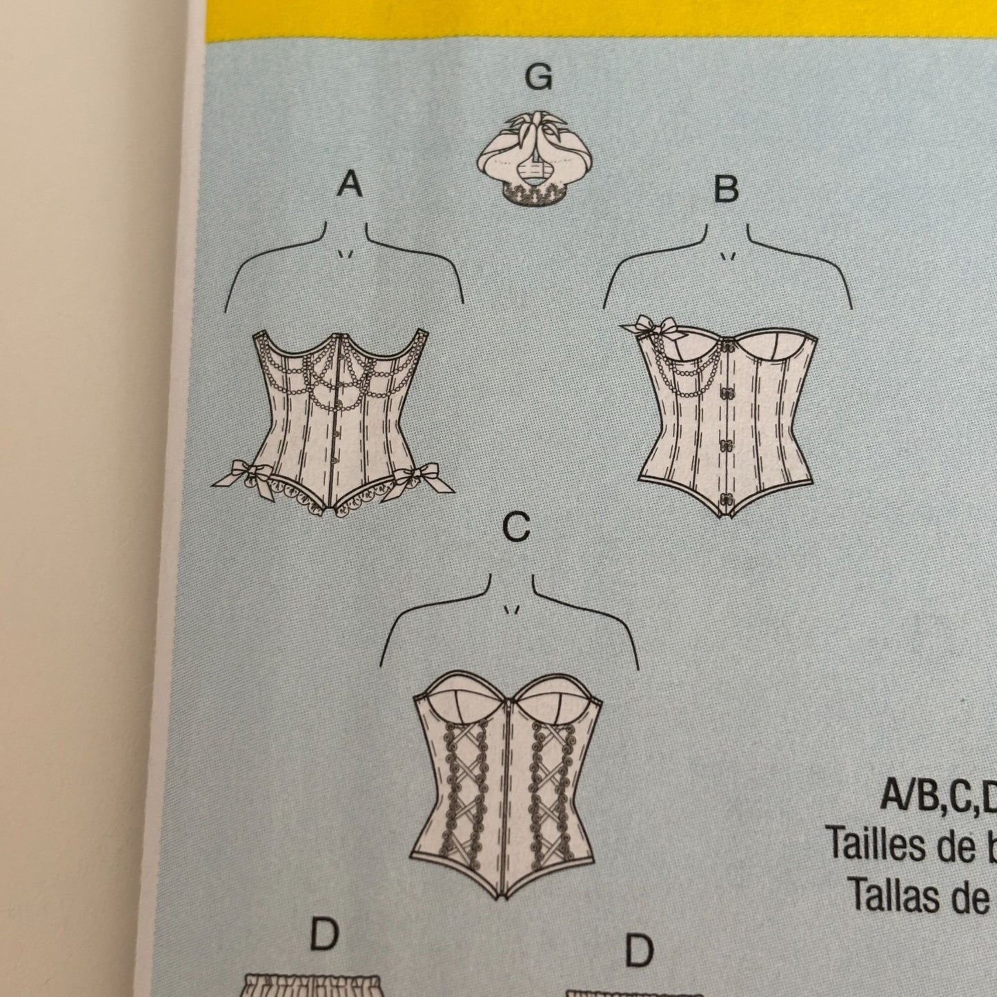 McCalls Sewing Pattern M7306 Costume Corset Hoop Skirt Victorian Fantasy 14-22 Uncut Crown