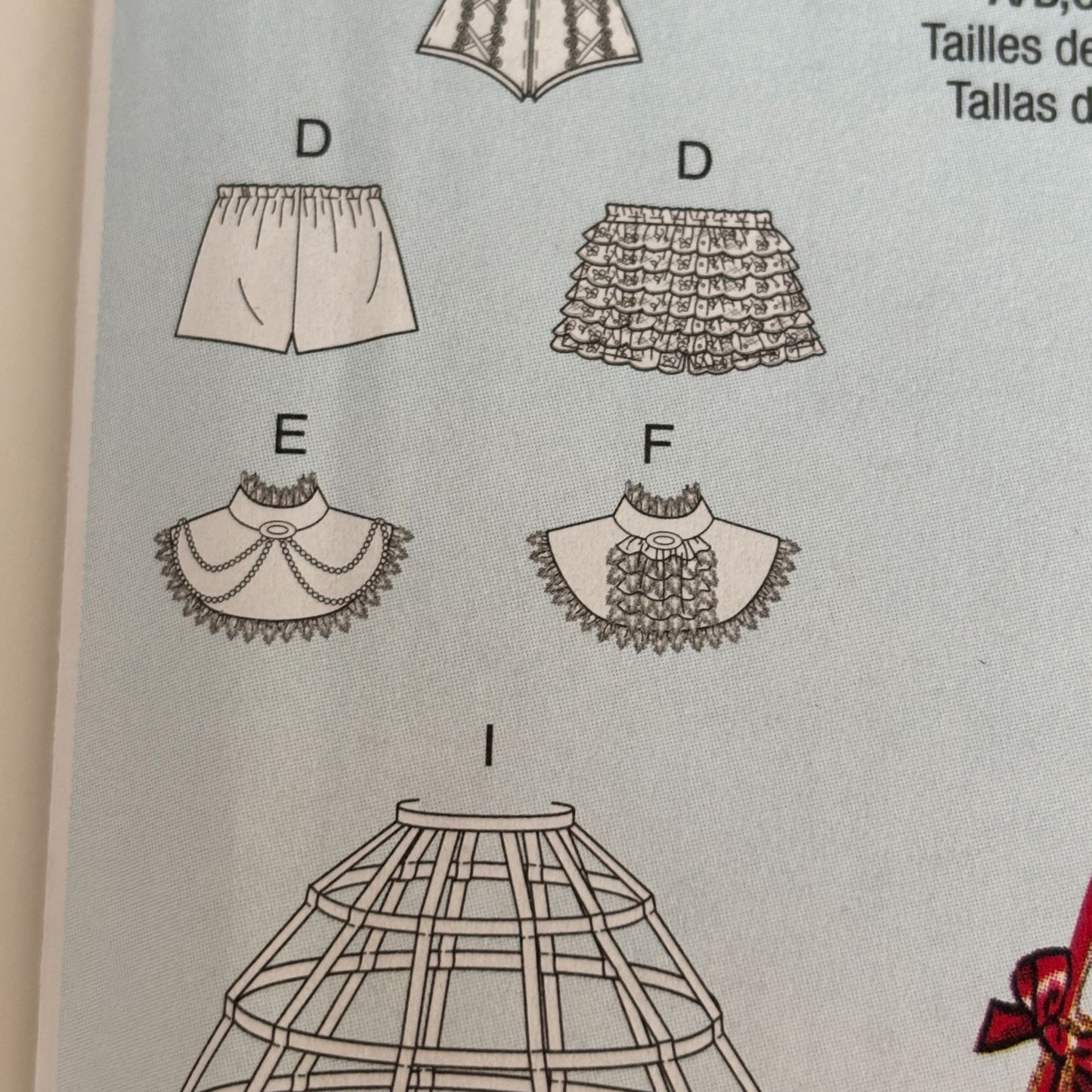 McCalls Sewing Pattern M7306 Costume Corset Hoop Skirt Victorian Fantasy 14-22 Uncut Crown