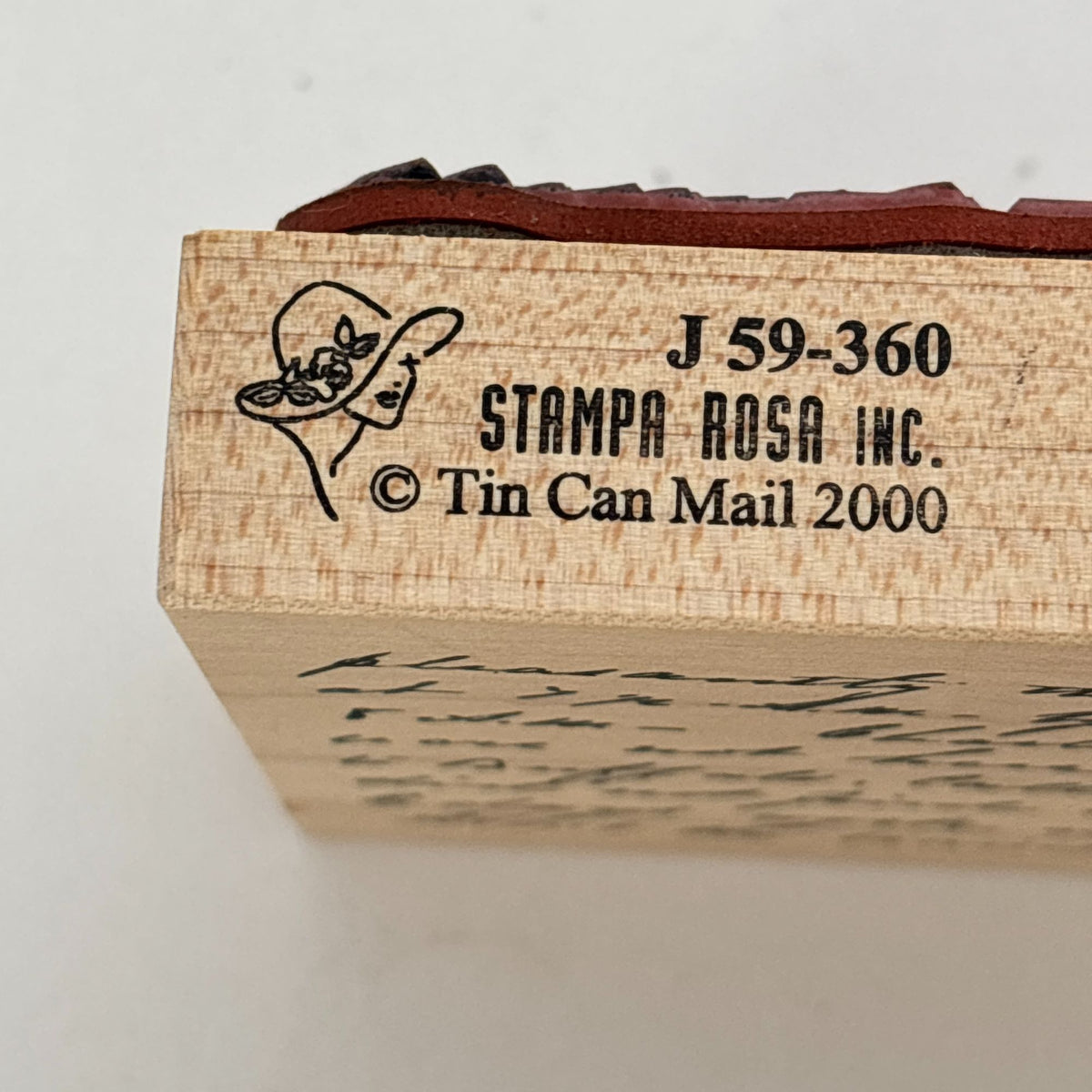 Stampa Rosa Rubber Stamp Handwriting Script Background Cursive Writing Craft Art Cardmaking Junk Journaling
