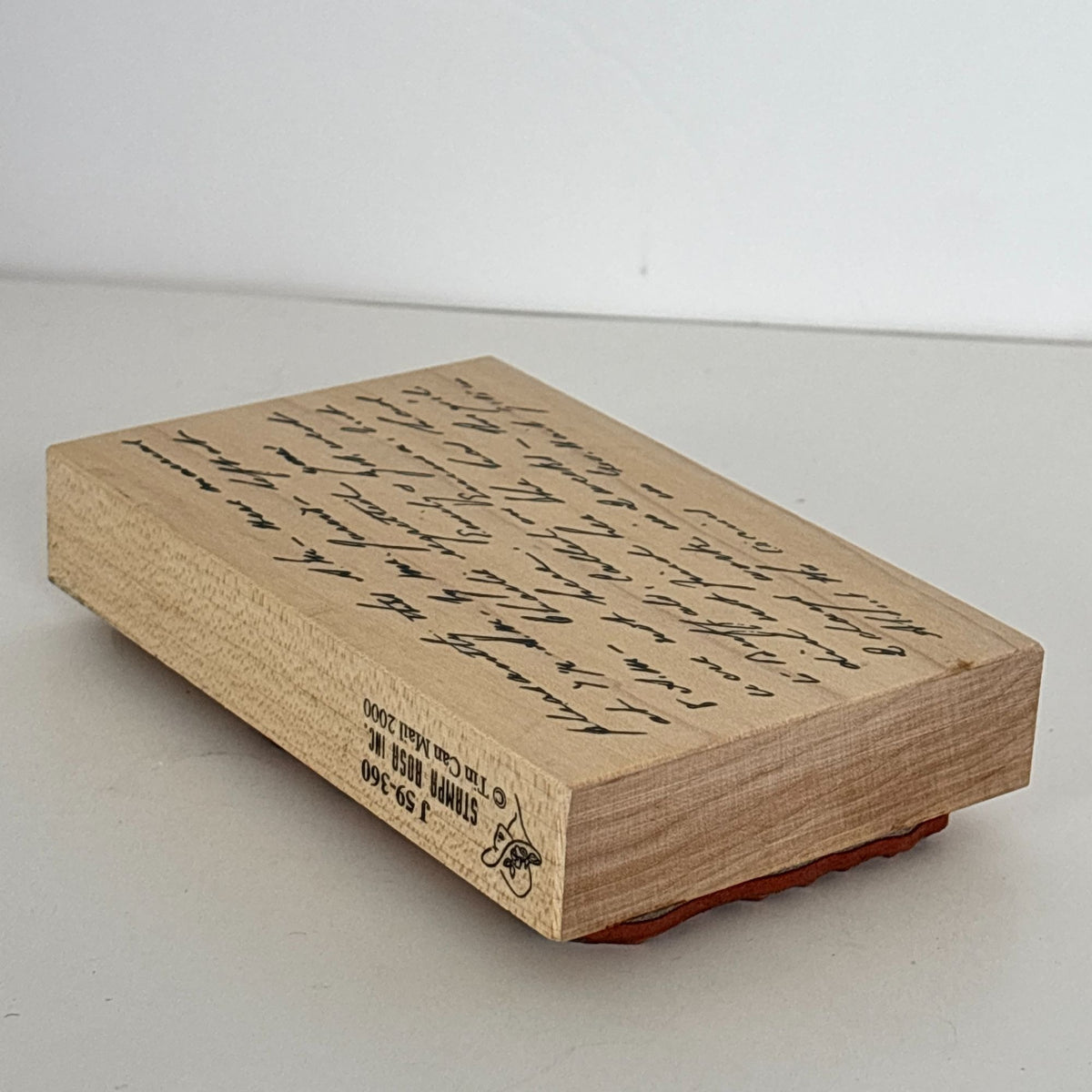 Stampa Rosa Rubber Stamp Handwriting Script Background Cursive Writing Craft Art Cardmaking Junk Journaling