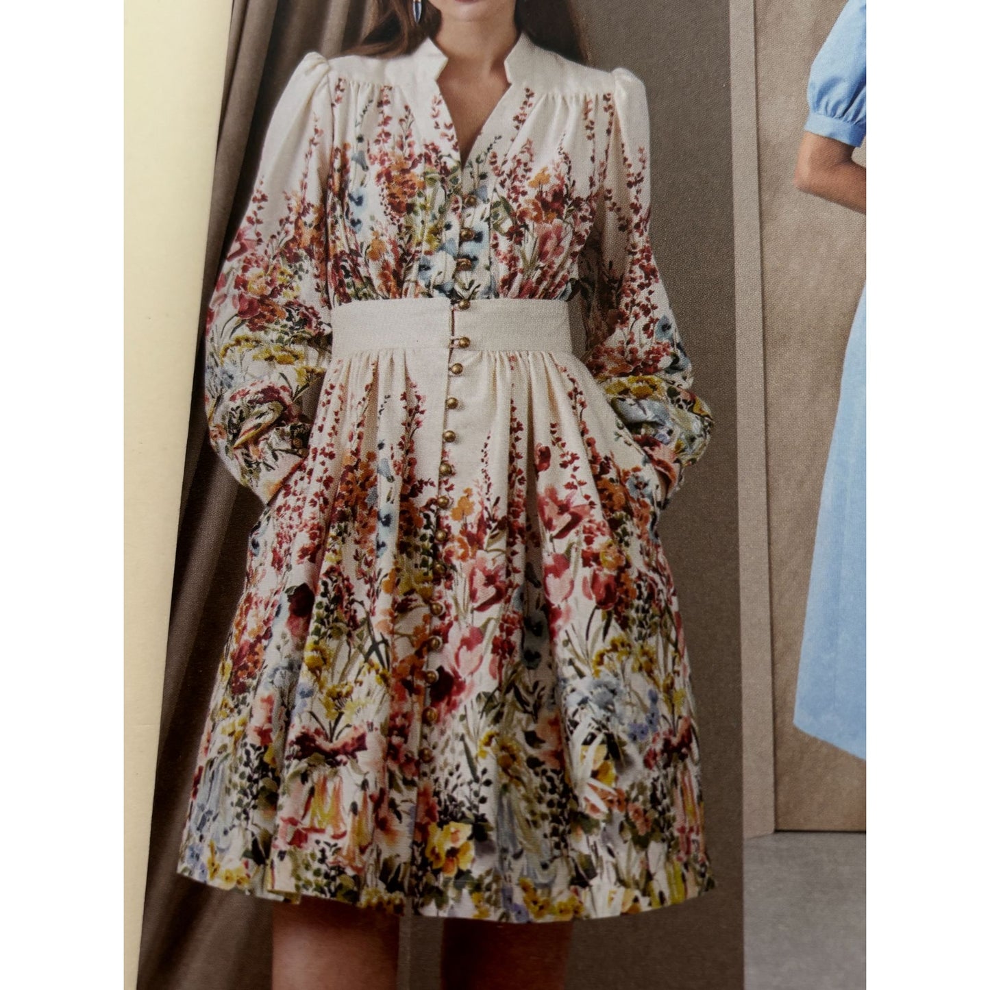 Vogue Sewing Pattern R11731 Misses Dresses Button Front Raised Waist 8-16 Uncut
