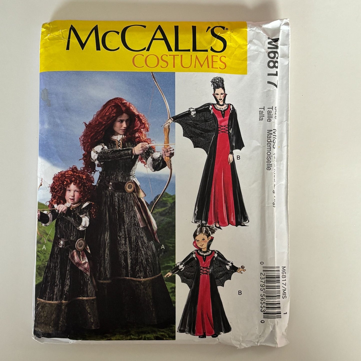McCalls Sewing Pattern M6817 Medieval Costume Dress Cape Fantasy Archer Cosplay 8-22 Uncut Halloween