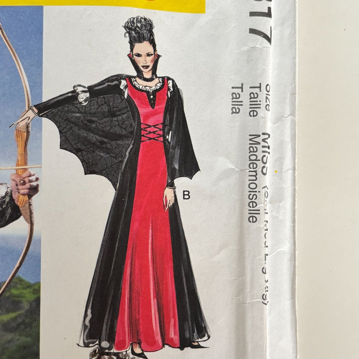 McCalls Sewing Pattern M6817 Medieval Costume Dress Cape Fantasy Archer Cosplay 8-22 Uncut Halloween