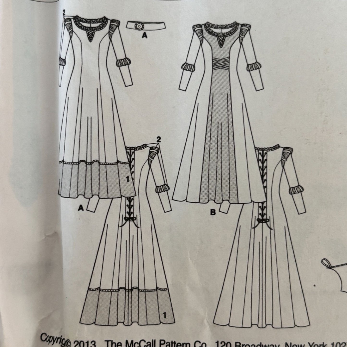 McCalls Sewing Pattern M6817 Medieval Costume Dress Cape Fantasy Archer Cosplay 8-22 Uncut Halloween