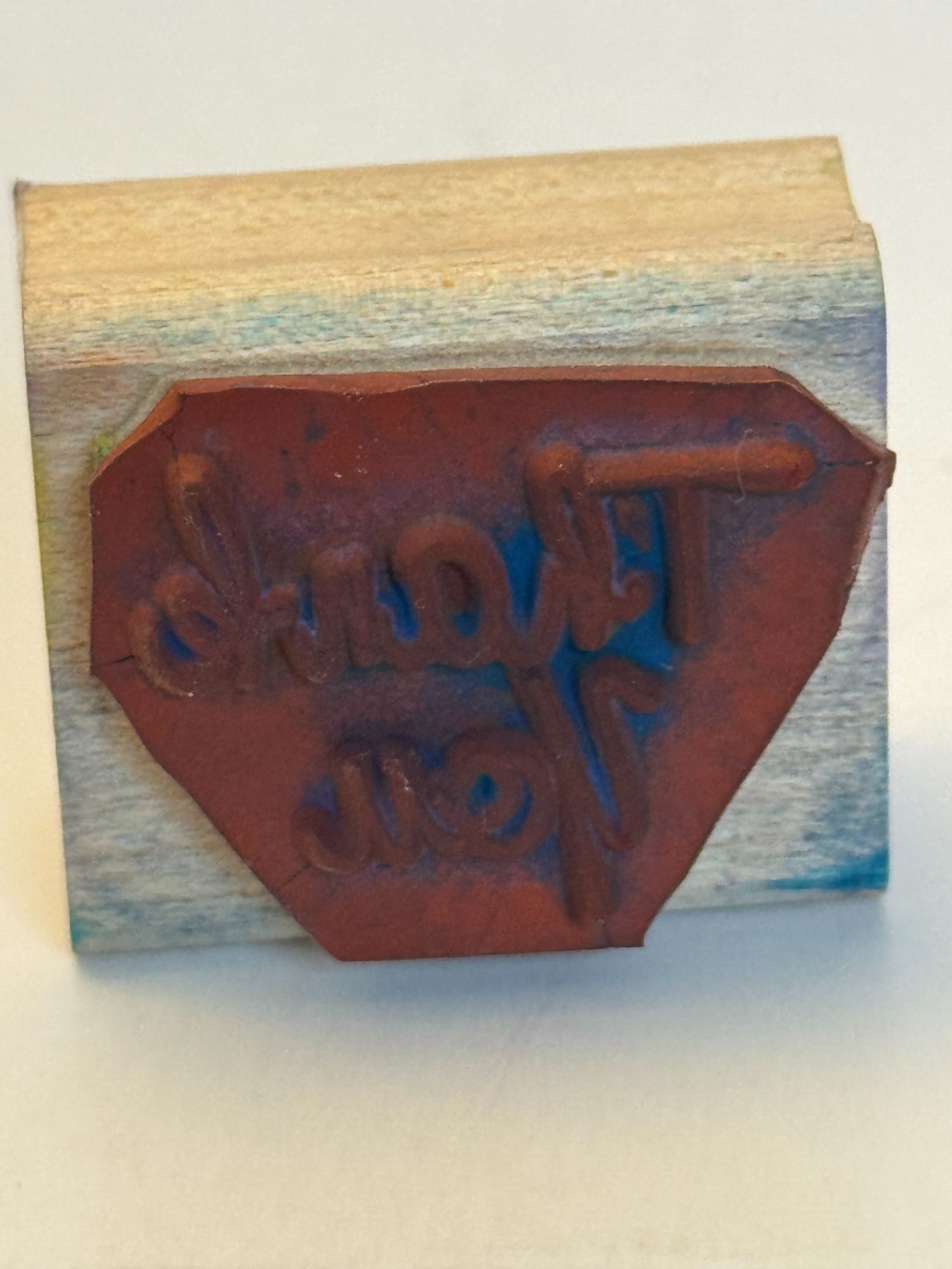 Stampin Up Rubber Stamp Thank You Words Cardmaking Sentiment Wood Mounted