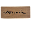 Art Impressions Rubber Stamp Music Cardmaking Word Musician Elegant Script Craft Calligraphy Scrapbooking