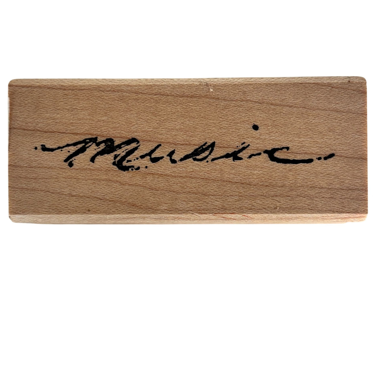 Art Impressions Rubber Stamp Music Cardmaking Word Musician Elegant Script Craft Calligraphy Scrapbooking