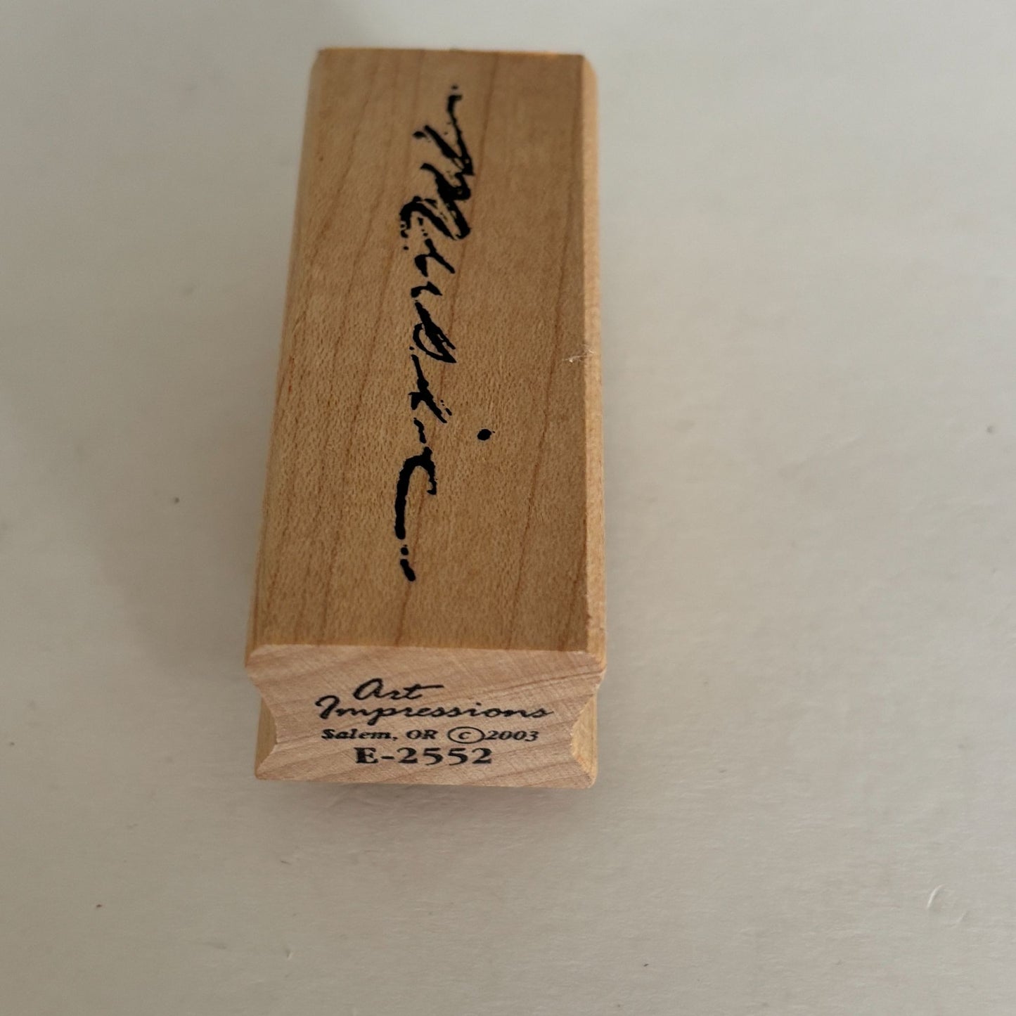 Art Impressions Rubber Stamp Music Cardmaking Word Musician Elegant Script Craft Calligraphy Scrapbooking