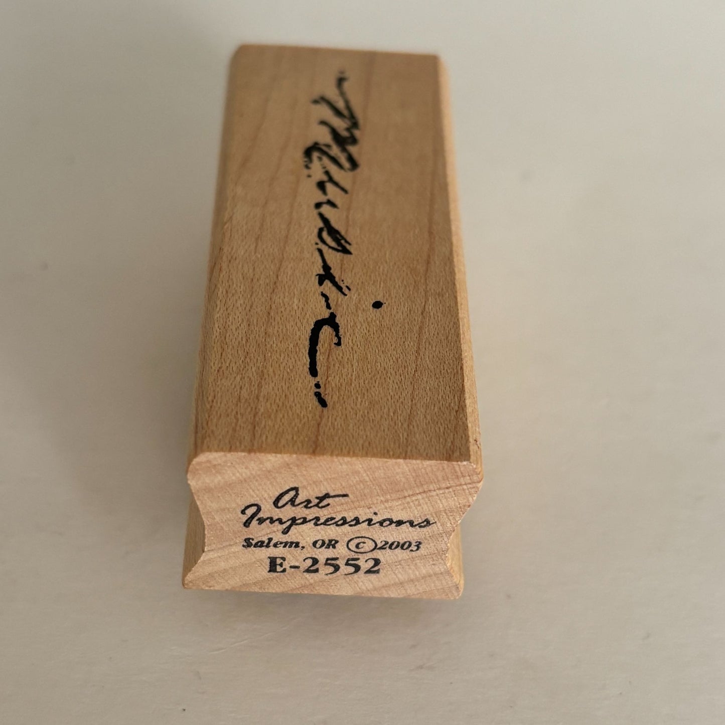 Art Impressions Rubber Stamp Music Cardmaking Word Musician Elegant Script Craft Calligraphy Scrapbooking