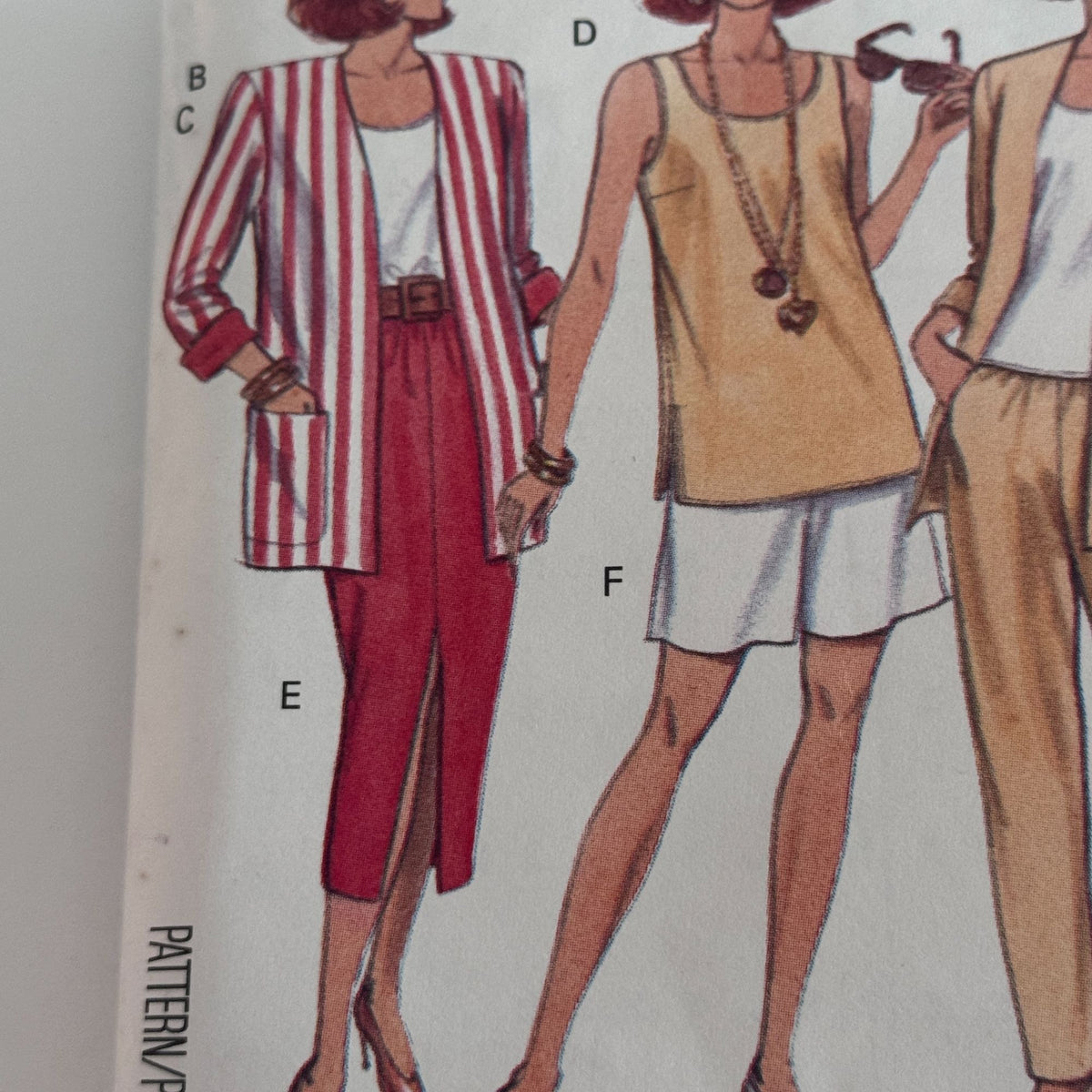 Butterick Sewing Pattern 6853 90s Mix and Match Wardrobe Jacket Top Skirt Shorts Pants Easy 6-14 Uncut
