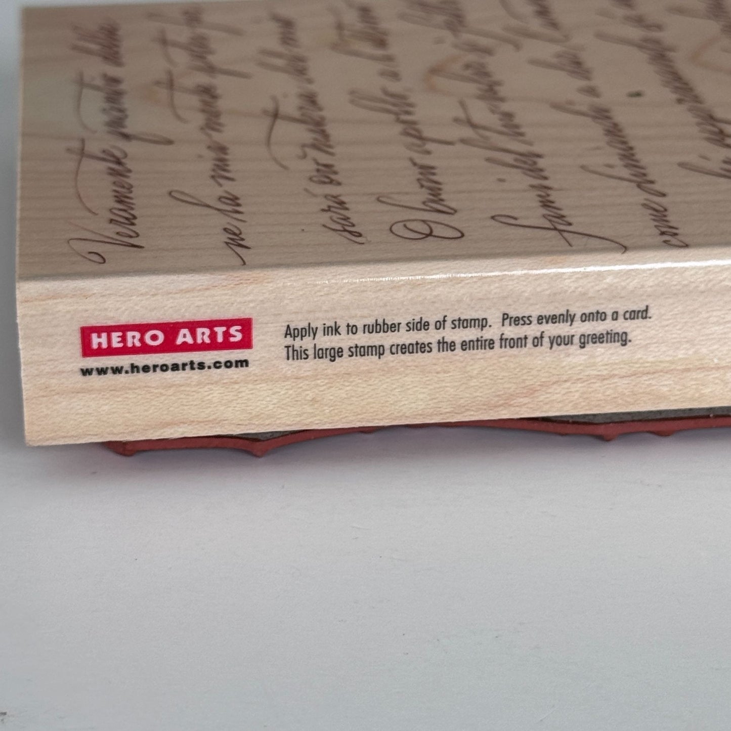 Hero Arts Rubber Stamp Italian Poetry Background Vintage Handwriting Journal Ephemera S1832