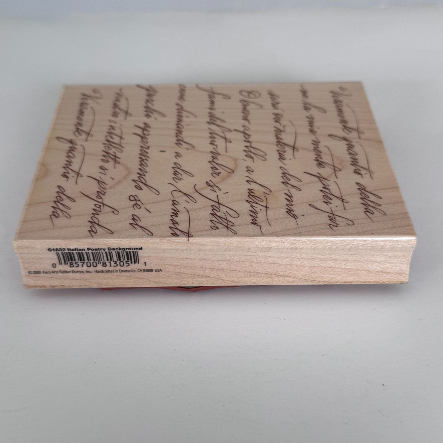 Hero Arts Rubber Stamp Italian Poetry Background Vintage Handwriting Journal Ephemera S1832