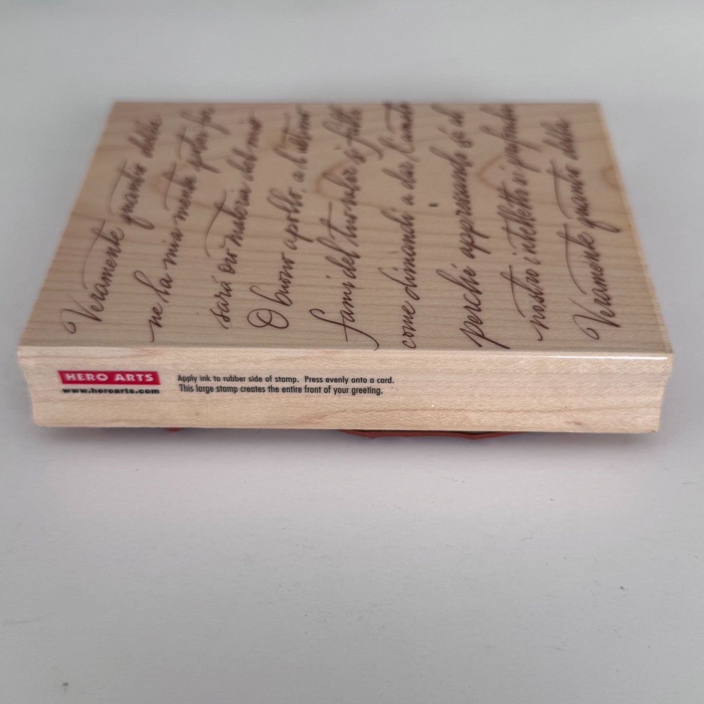 Hero Arts Rubber Stamp Italian Poetry Background Vintage Handwriting Journal Ephemera S1832