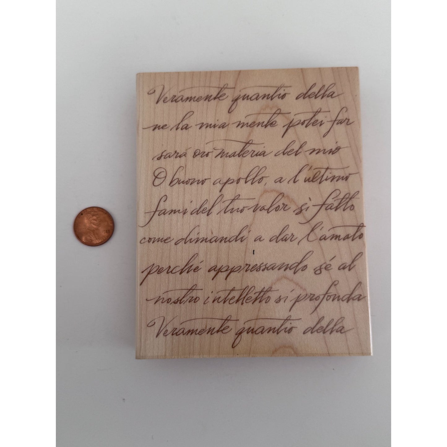 Hero Arts Rubber Stamp Italian Poetry Background Vintage Handwriting Journal Ephemera S1832
