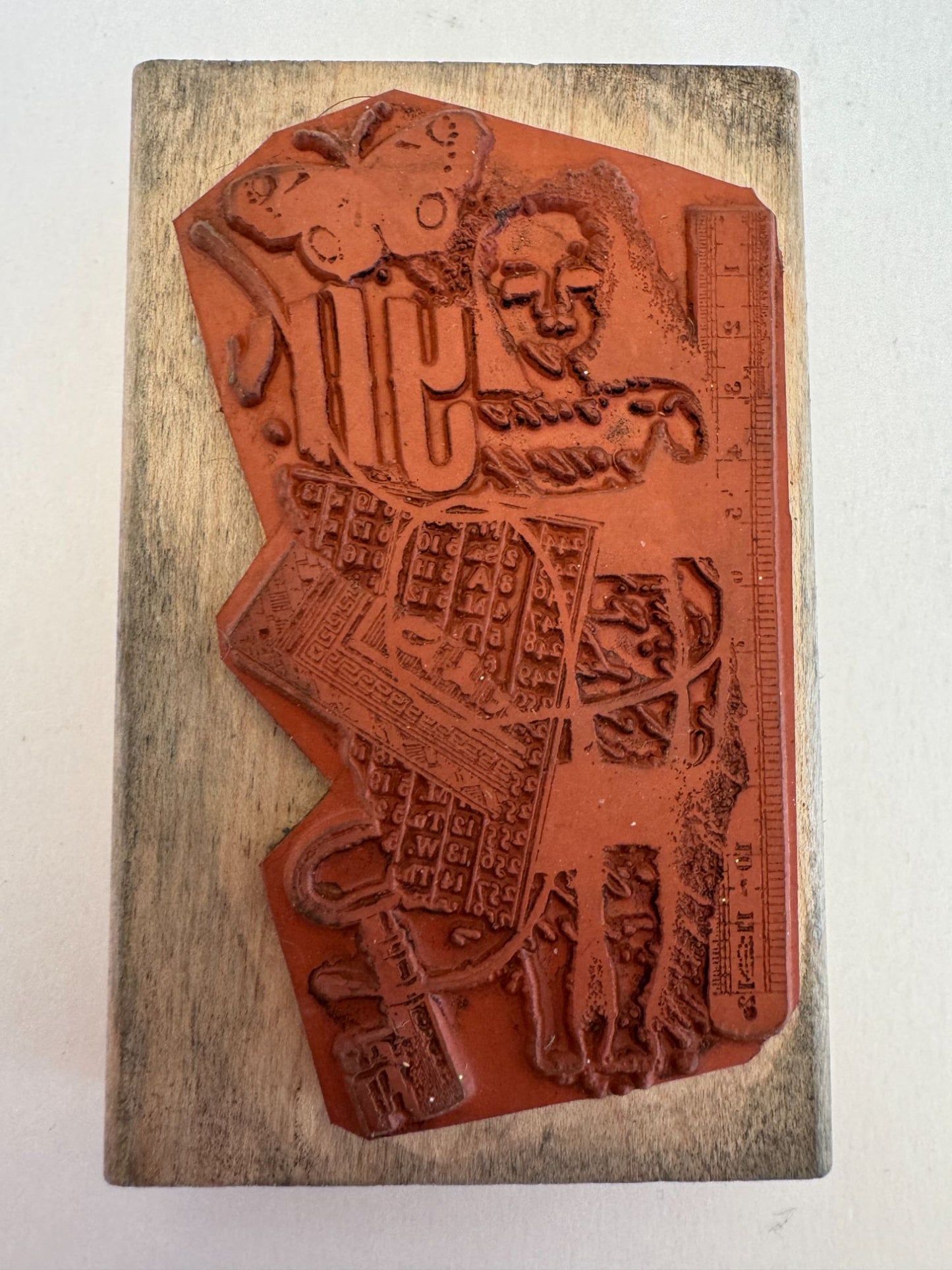 Acey Deucy Rubber Stamp Collage 831 Butterfly Girl Skeleton Key Steampunk Craft