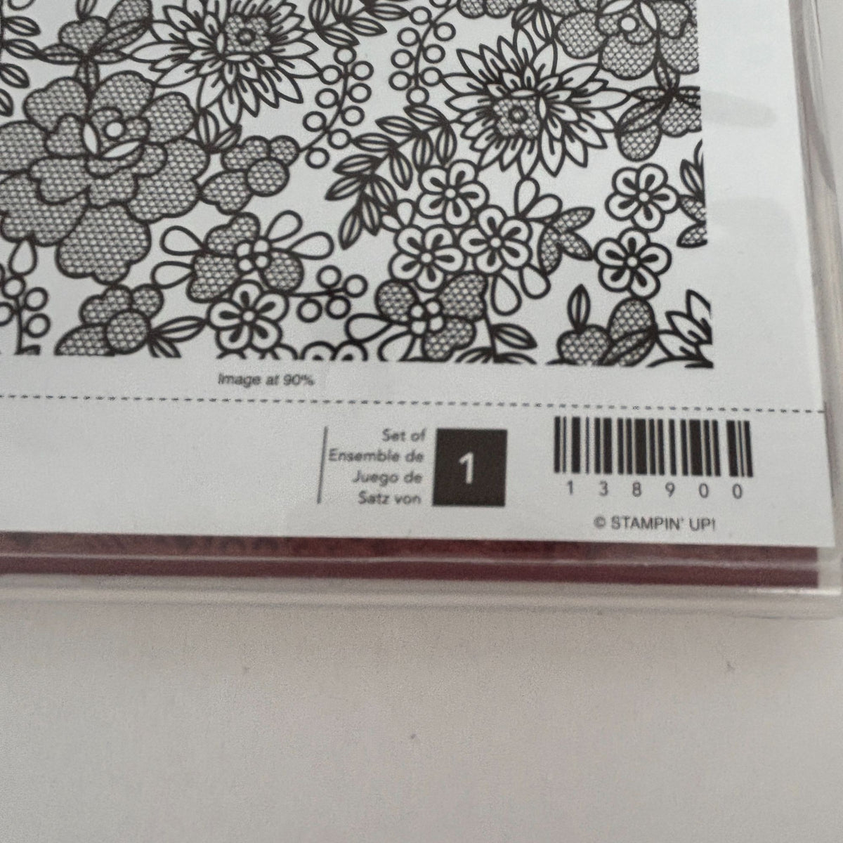Stampin Up Clear Mount Rubber Stamps Set Something Lacy Floral Background Flower