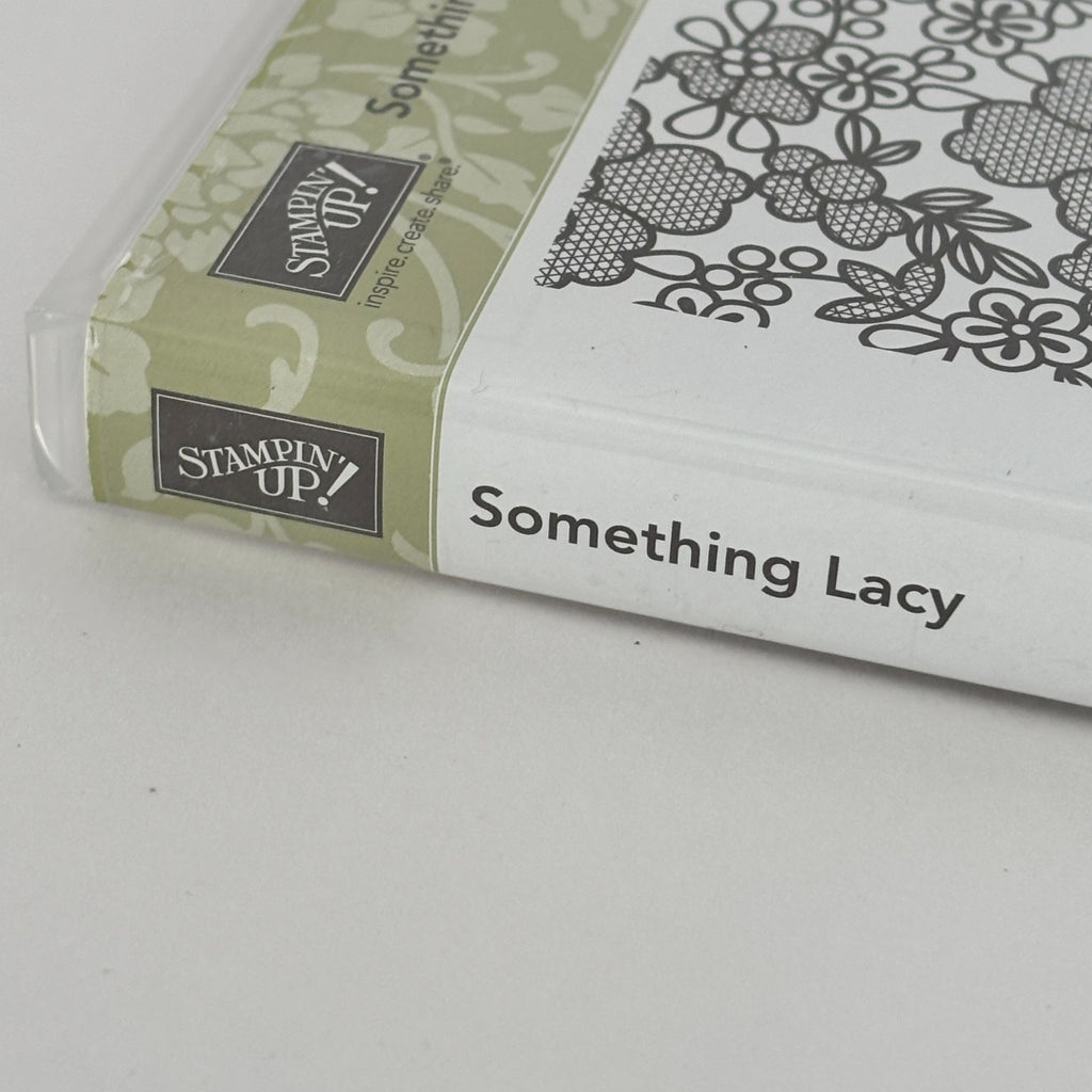 Stampin Up Clear Mount Rubber Stamps Set Something Lacy Floral Background Flower