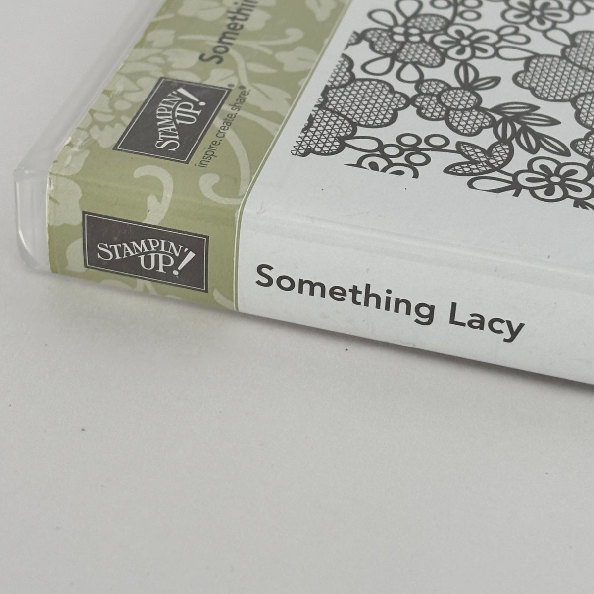 Stampin Up Clear Mount Rubber Stamps Set Something Lacy Floral Background Flower