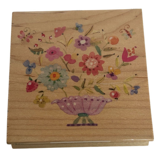 All Night Media Rubber Stamp Flower Display Bouquet Card Making Brenda Walton