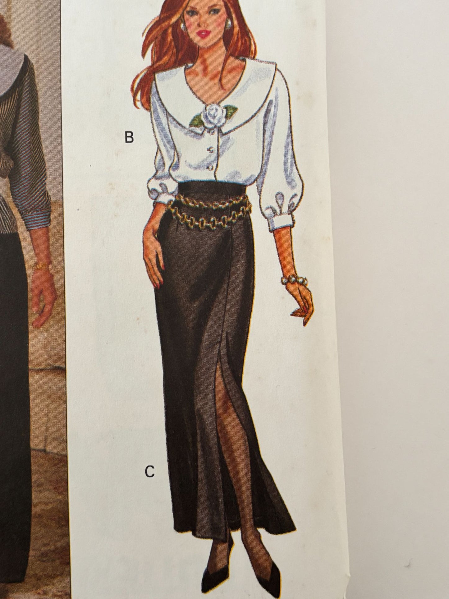 Butterick Sewing Pattern 6479 90s Wide Leg Pants Power Blouse Outfit 12 14 16 UC