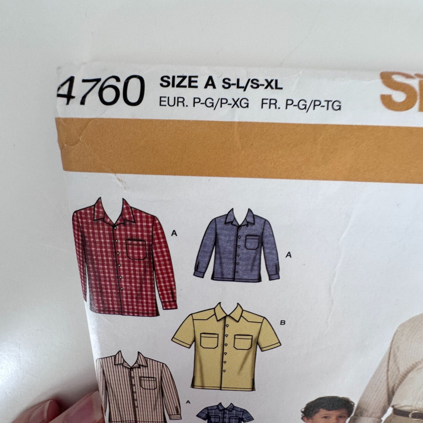 Simplicity Sewing Pattern 4760 Boys Mens Shirt Pants Father Son Casual Uncut Button Up