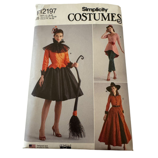 Simplicity Sewing Pattern R12197 Halloween Costume Witch Christmas Elf 16-24 UC