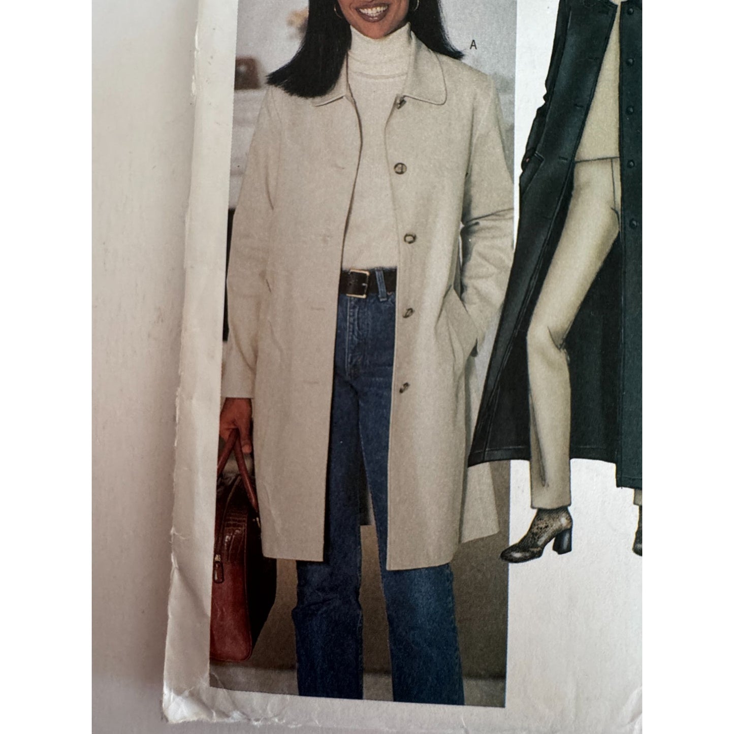Butterick 6900 Long Coat Sewing Pattern Minimalist A Line Jacket 18-22 Uncut 2001