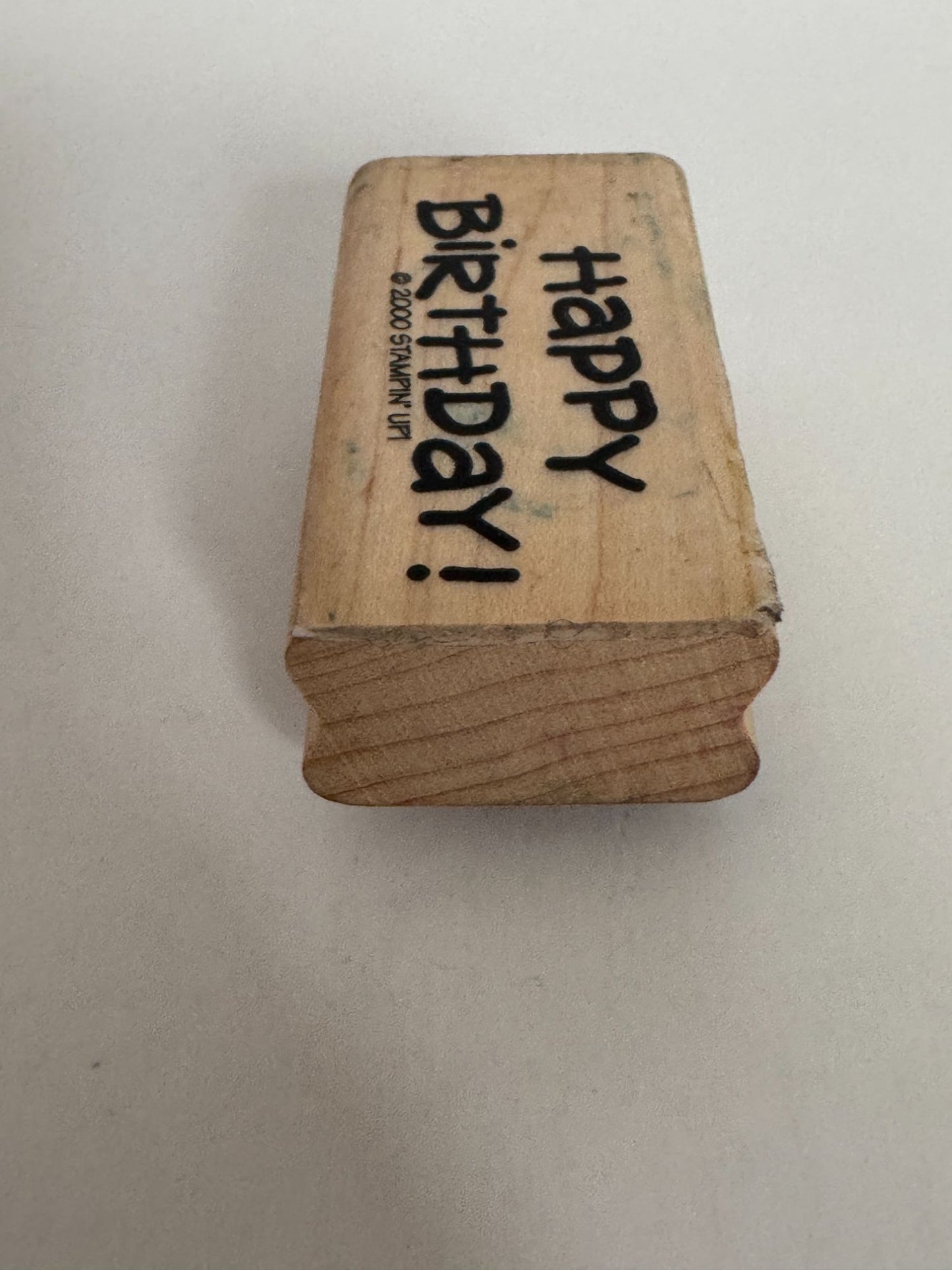 Stampin Up Rubber Stamp Happy Birthday Card Making Words Sentiment Party Craft