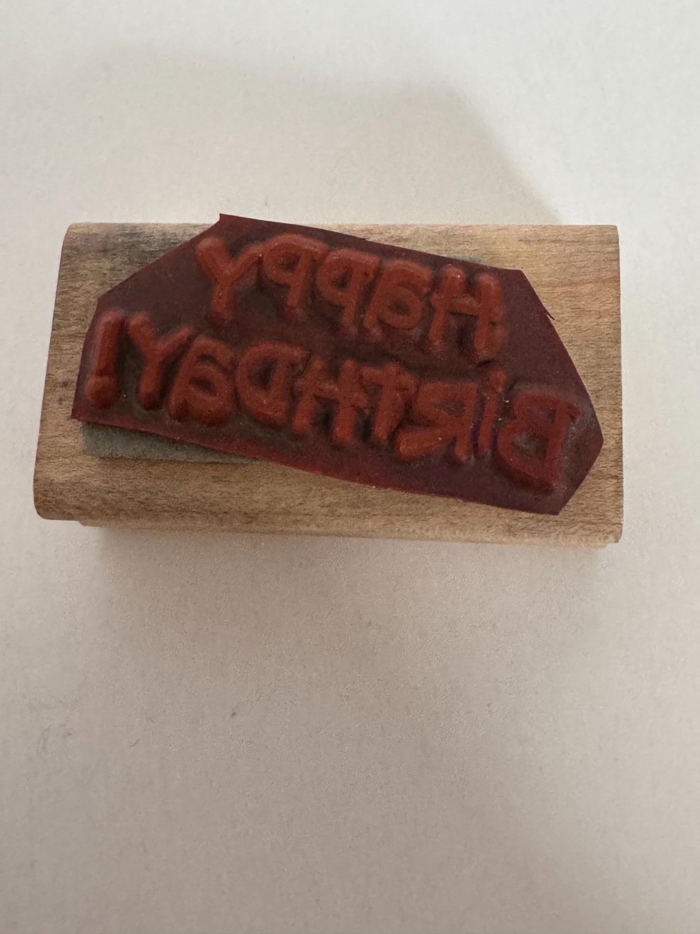 Stampin Up Rubber Stamp Happy Birthday Card Making Words Sentiment Party Craft