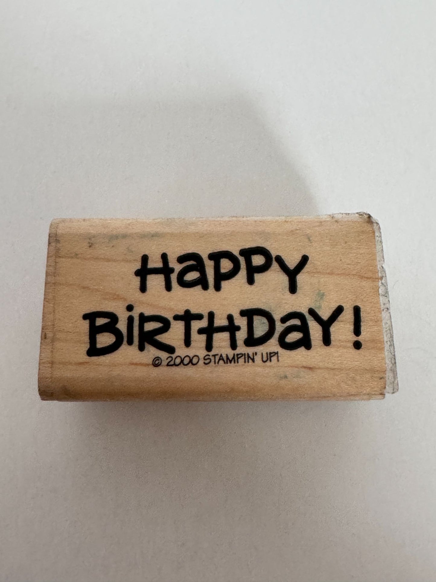 Stampin Up Rubber Stamp Happy Birthday Card Making Words Sentiment Party Craft