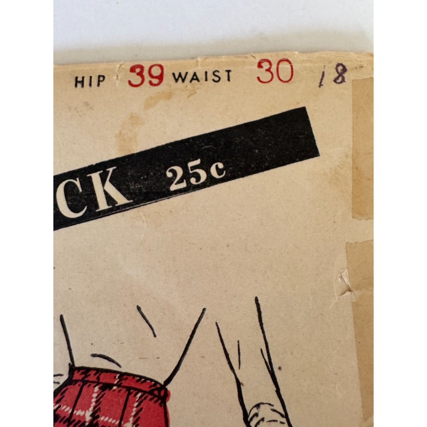 1945 Butterick 3293 Vintage 40s Skirt Sewing Pattern WWII Pleated Skirt Size 18 Waist 30 Hip 39