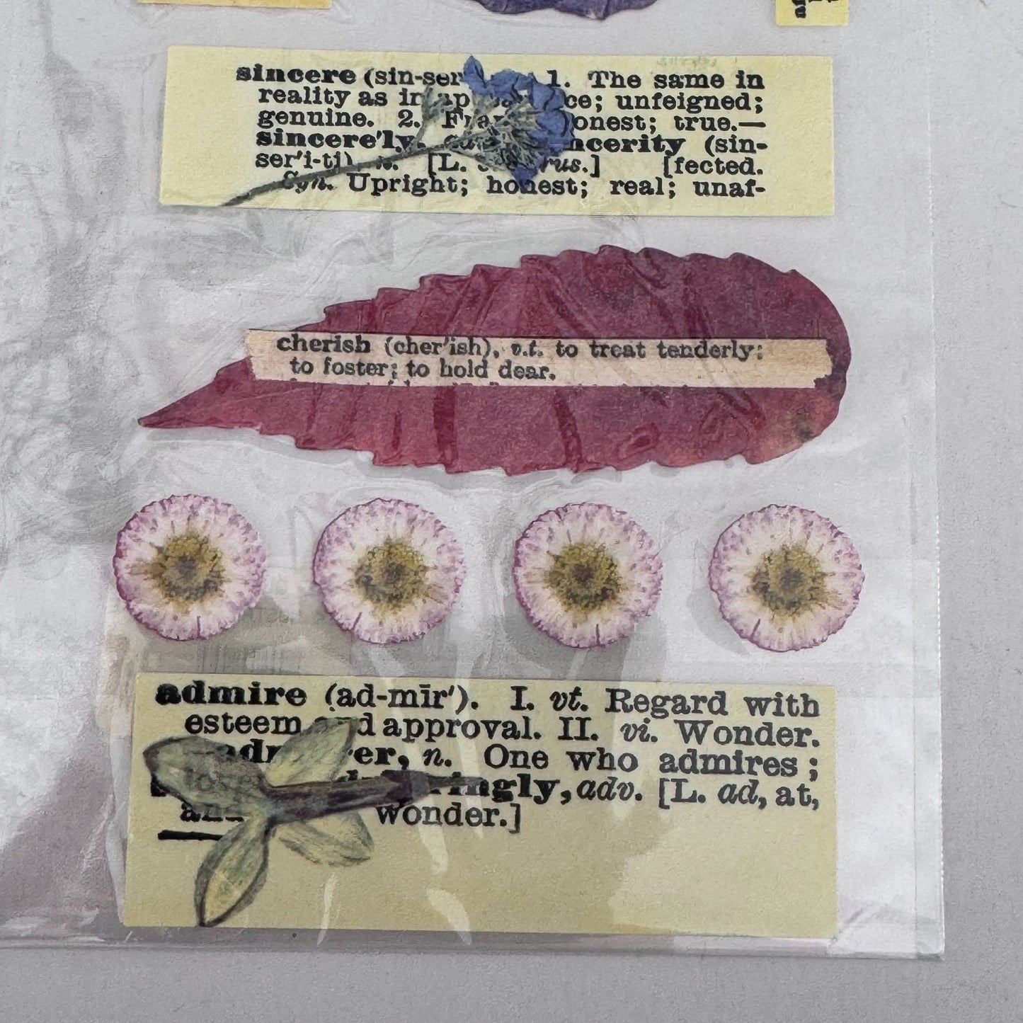 Nostalgiques Definitions Stickers Botanical Words Rebecca Sower Dictionary Ephemera Junk Journal Scrapbooking Sticko Flowers