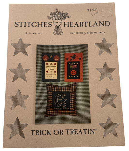 Stitches From The Heartland Cross Stitch Patterns Halloween Trick or Treatin
